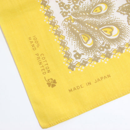 コットン ペイズリー バンダナ / スカーフ 正方形 ロゴ