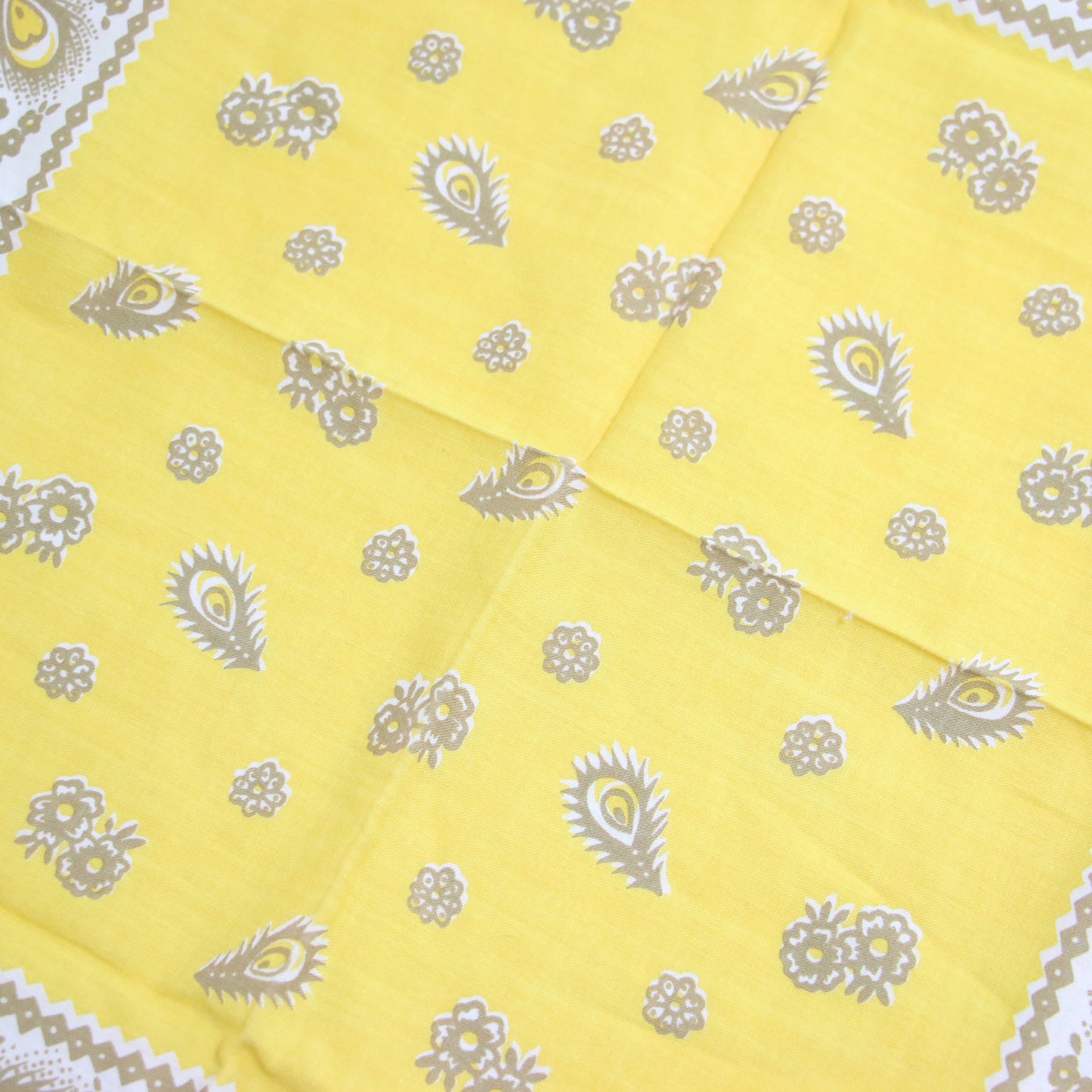 コットン ペイズリー バンダナ / スカーフ 正方形 ロゴ