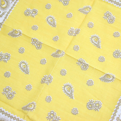 コットン ペイズリー バンダナ / スカーフ 正方形 ロゴ