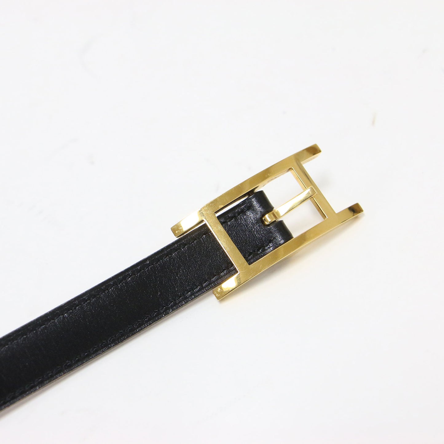 アピ レザーベルト / B刻印 ゴールド 金具 リバーシブル