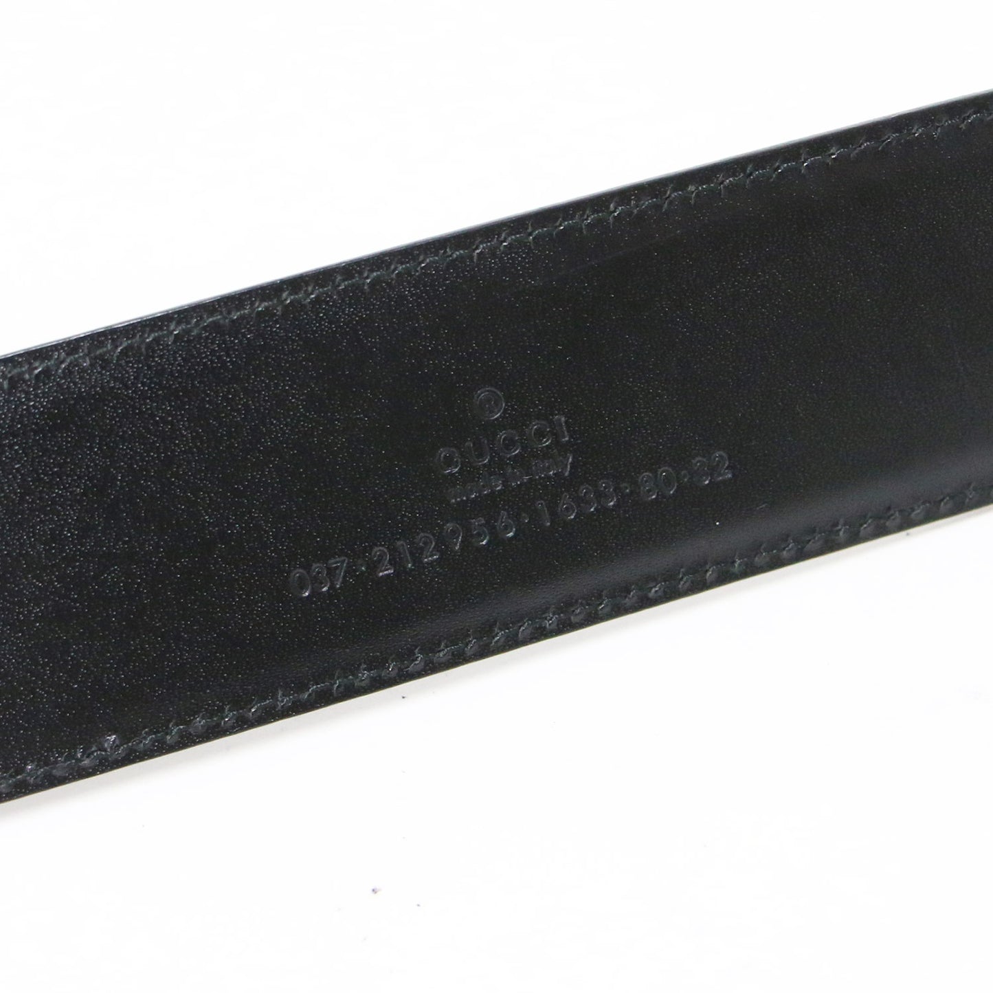 ダブルG バックル レザー ベルト / ブランドロゴ メタリック