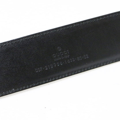 ダブルG バックル レザー ベルト / ブランドロゴ メタリック