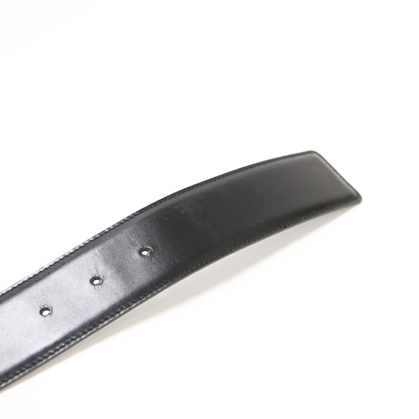 ダブルG バックル レザー ベルト / ブランドロゴ メタリック