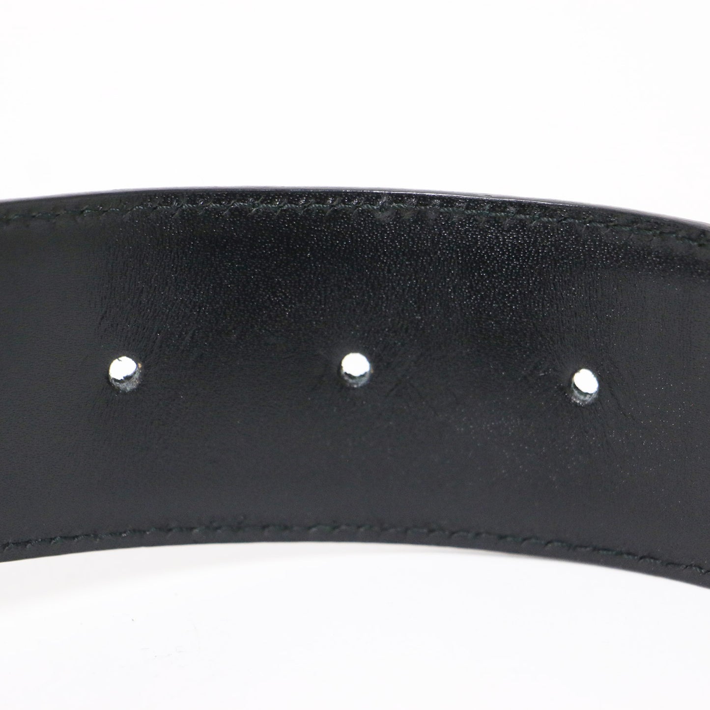 ダブルG バックル レザー ベルト / ブランドロゴ メタリック