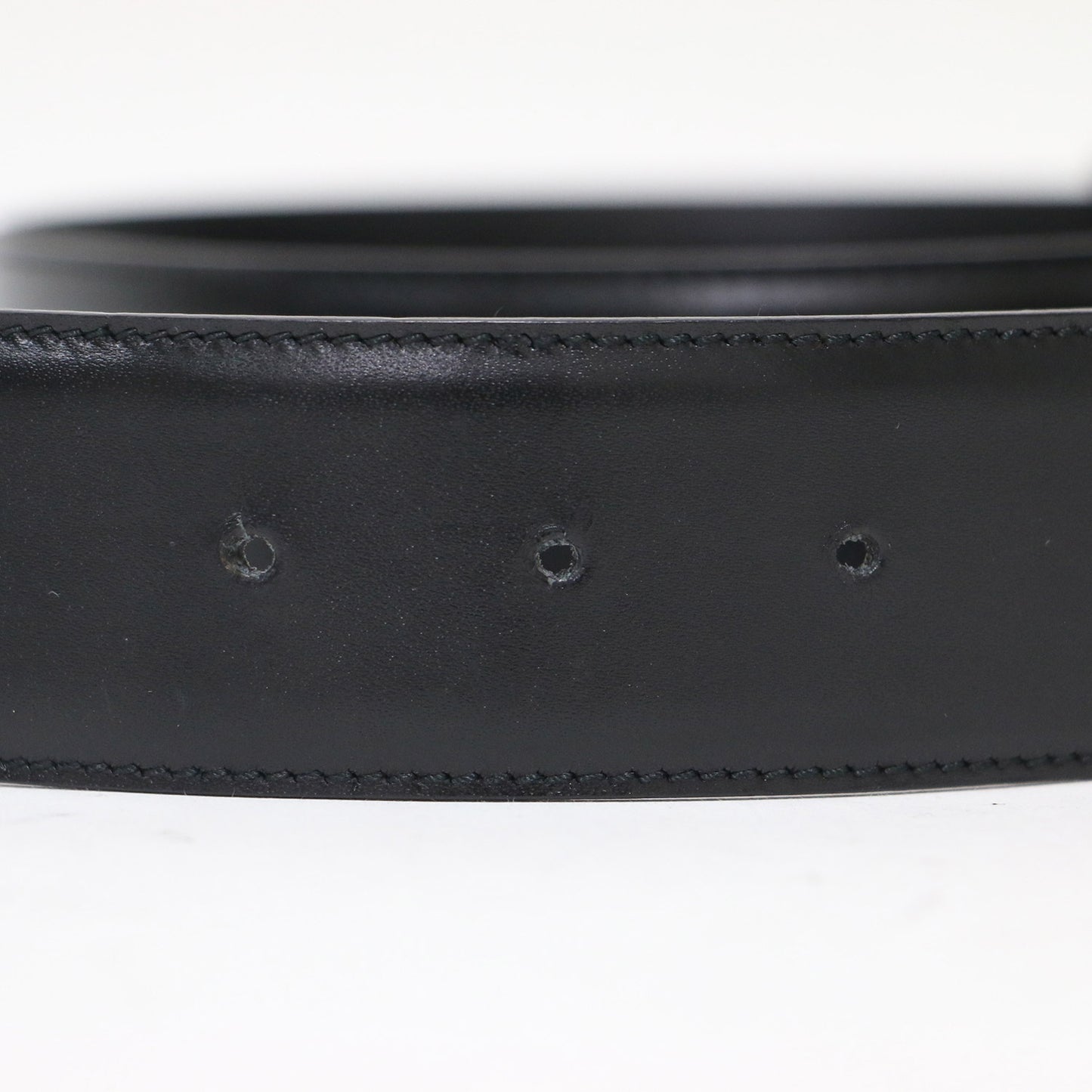 ダブルG バックル レザー ベルト / ブランドロゴ メタリック