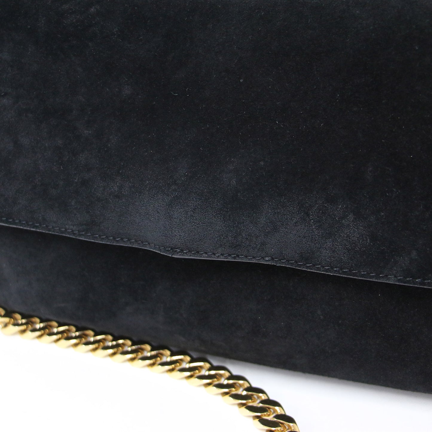 グルメット チェーン ショルダーバッグ / クラッチ クロスボディ 肩掛け スウェード フィービー期