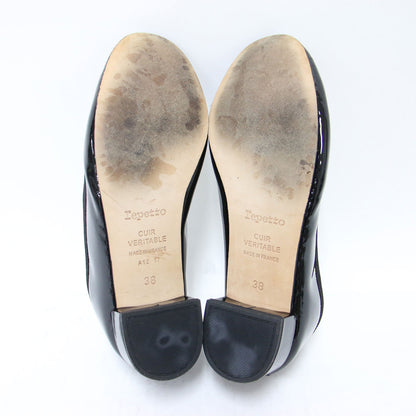 ミドルヒール バレリーナ パンプス / BALLERINE CAMILLE ラウンドトゥ リボン パテントレザー