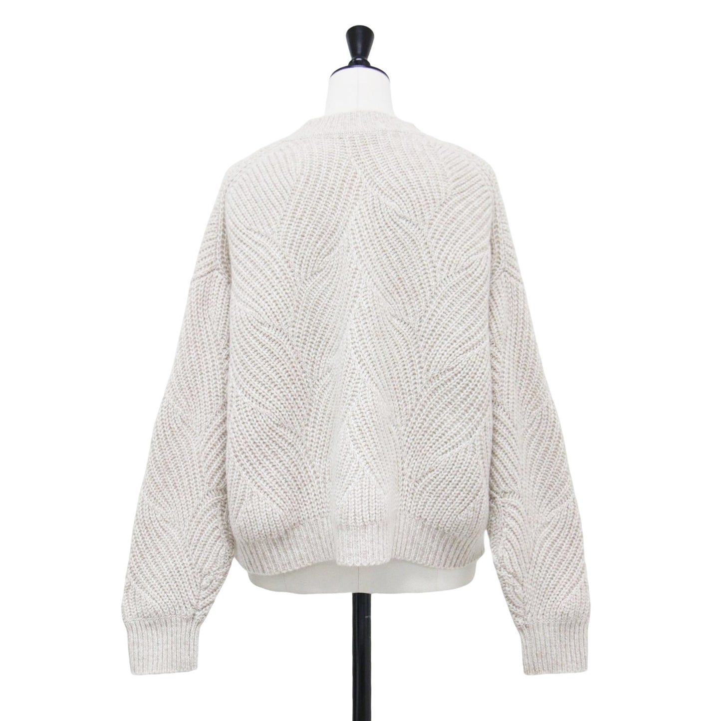 24秋冬 パラシュート ステッチニット / Cashmere Vega セーター 長袖 ショート丈 カシミヤ