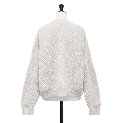 24秋冬 パラシュート ステッチニット / Cashmere Vega セーター 長袖 ショート丈 カシミヤ