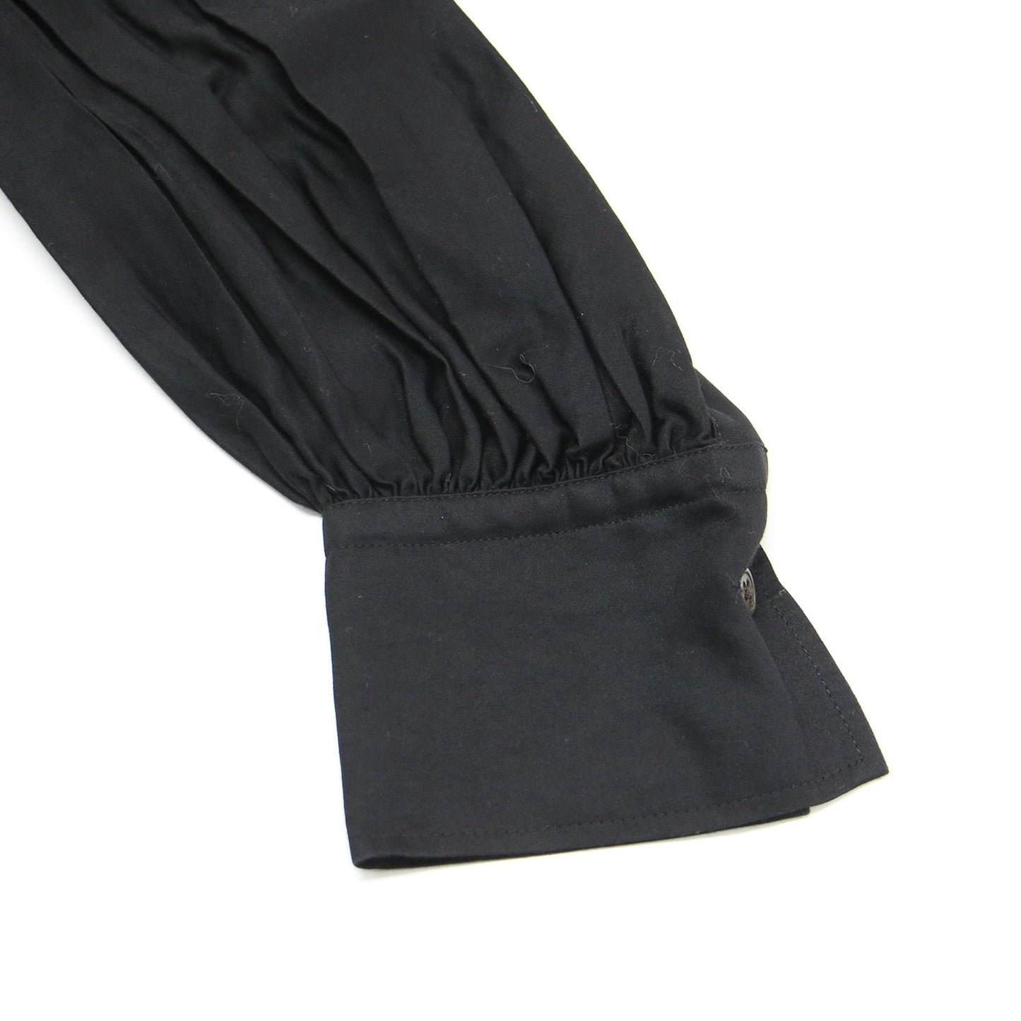 21秋冬 ビックカラー ワイド ブラウス / プルオーバー 長袖 タック ワイドスリーブ スリット コットン