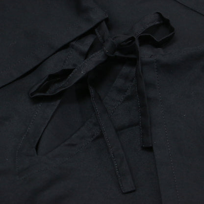 21秋冬 ビックカラー ワイド ブラウス / プルオーバー 長袖 タック ワイドスリーブ スリット コットン