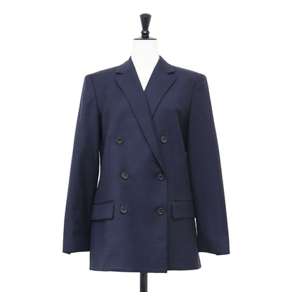 24秋冬 ダブルブレスト ジャケット / SLEEK FLANNEL BOXY DB JKT 長袖 ボックシー センターベント