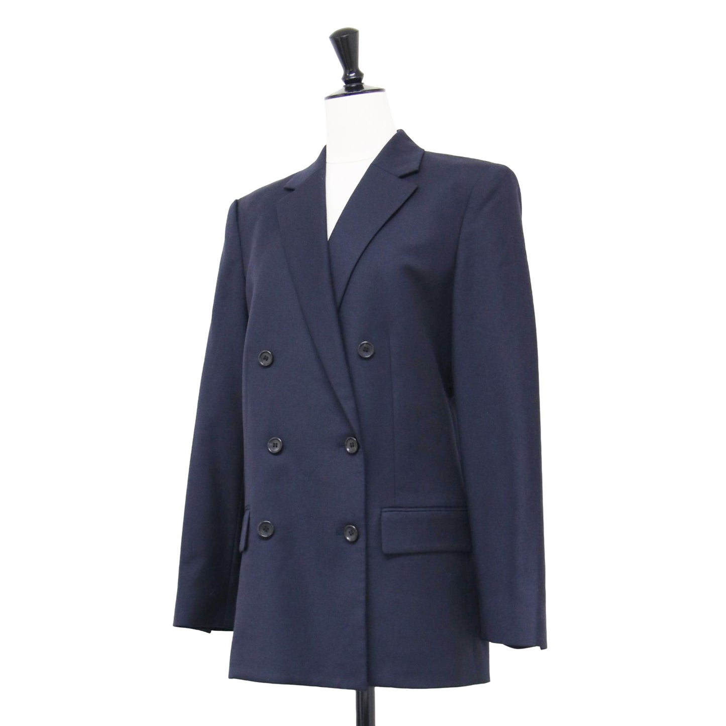 24秋冬 ダブルブレスト ジャケット / SLEEK FLANNEL BOXY DB JKT 長袖 ボックシー センターベント