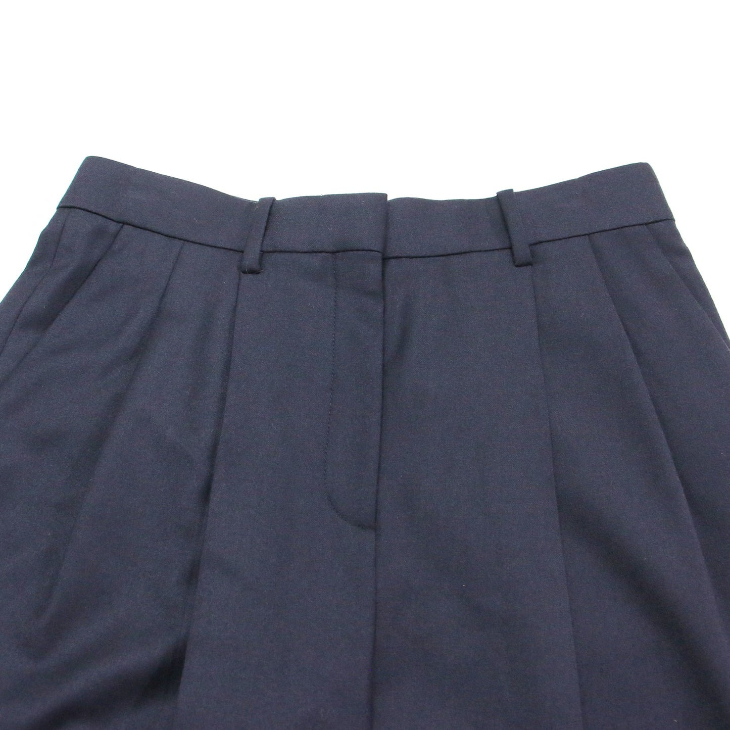 24秋冬 ダブルプリーツ パンツ / SLEEK FLANNEL / DBL PLEAT PANT N ワイド タック センタープレス ウール