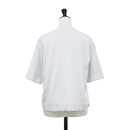 24秋冬 ADLER RAMIEL ニットTシャツ / プルオーバー 半袖 クルーネック クロップド丈 ボクシー ストレッチ