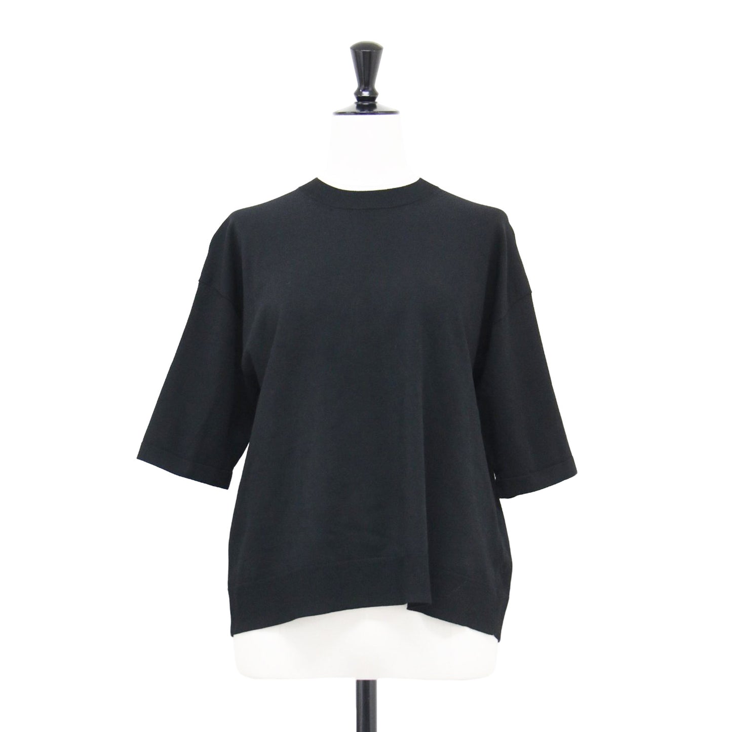 24秋冬 アドラー ラミエル ニットTシャツ / ADLER RAMIEL 半袖 クロップド丈 クルーネック ボクシー リブ