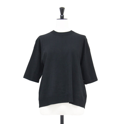 24秋冬 アドラー ラミエル ニットTシャツ / ADLER RAMIEL 半袖 クロップド丈 クルーネック ボクシー リブ