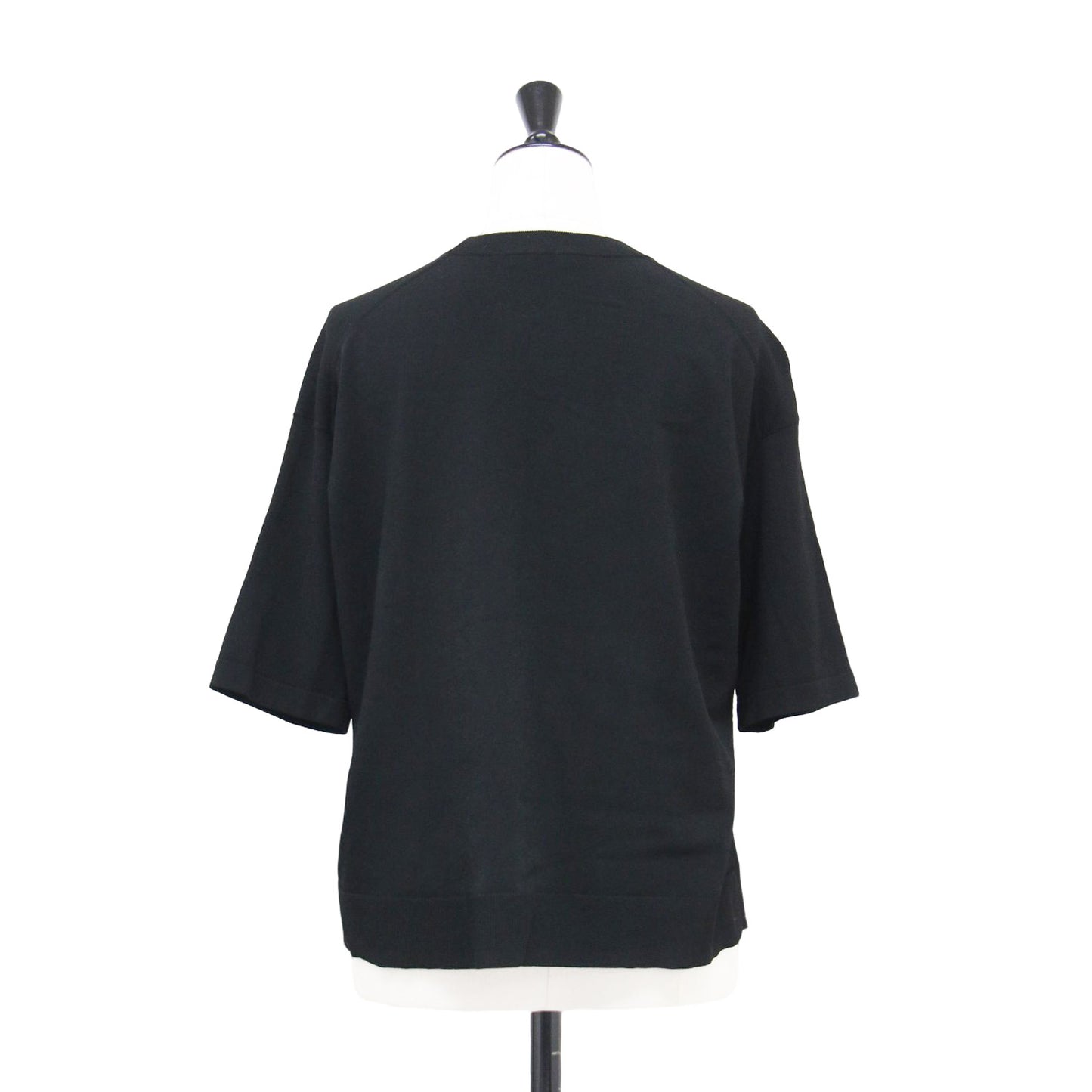 24秋冬 アドラー ラミエル ニットTシャツ / ADLER RAMIEL 半袖 クロップド丈 クルーネック ボクシー リブ