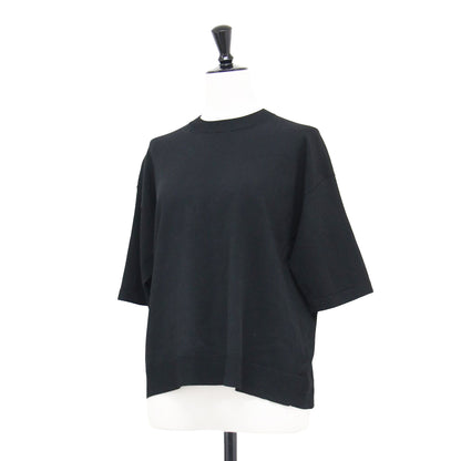 24秋冬 アドラー ラミエル ニットTシャツ / ADLER RAMIEL 半袖 クロップド丈 クルーネック ボクシー リブ