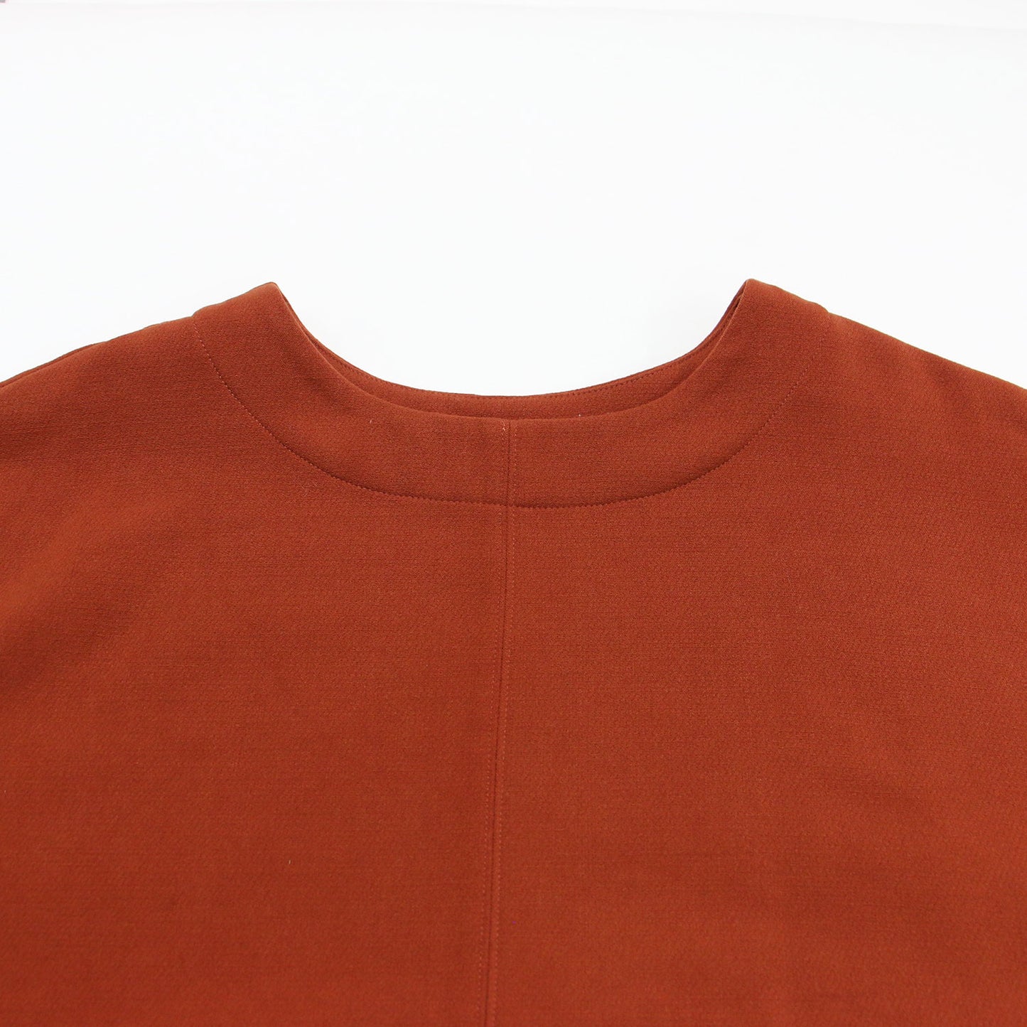 24秋冬 ドルマン プルオーバー スカート セットアップ / ブラウス ワイド クルーネック スリット ウエストゴム ストレッチ タック