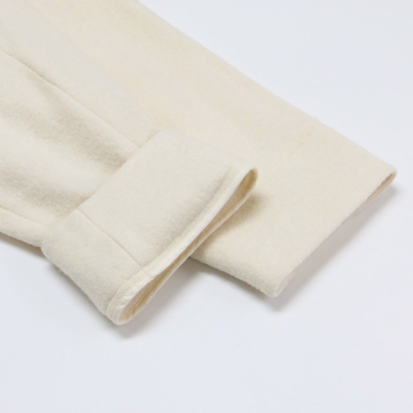 23秋冬 リングウール バックボリューム ミドルジャケット / コート 一枚仕立て ダブル ゴムギャザー ストレッチ ジャージー