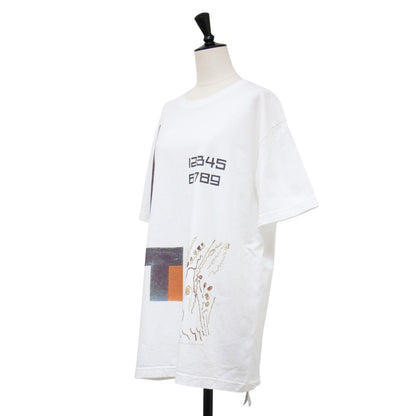 25春夏 アート コラージュ Tシャツ / カットソー 半袖 クルーネック コットン ユニセックス