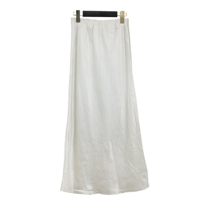 24秋冬 ナロー Aライン サテンスカート / タイトスカート ウエストゴム ロング丈 ストレート