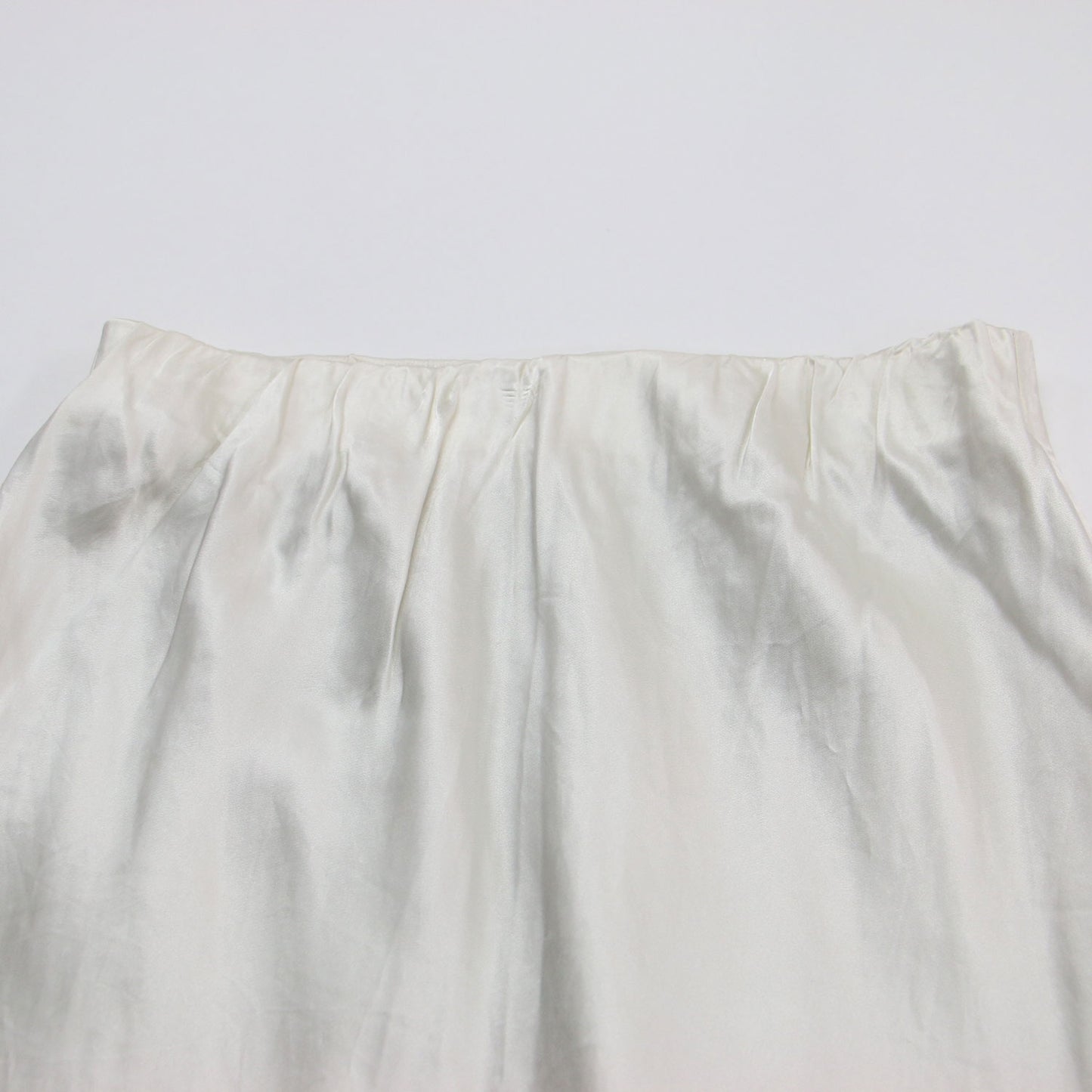 24秋冬 ナロー Aライン サテンスカート / タイトスカート ウエストゴム ロング丈 ストレート