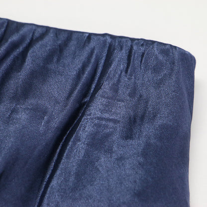 23秋冬 ナロー Aライン サテンスカート / フレアスカート ロング丈 ウエストゴム ストレート