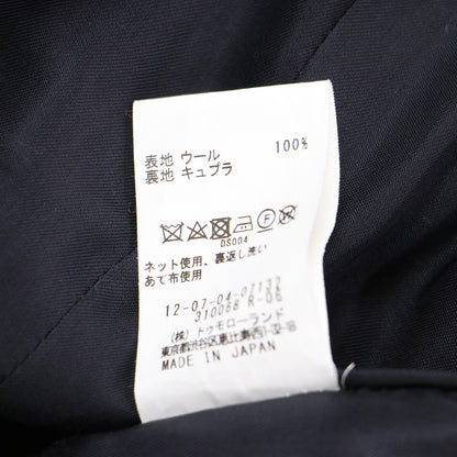 20秋冬 ウールギャバジン ダブルブレスト ジャケット / ブレザー 長袖 メタルボタン スリット