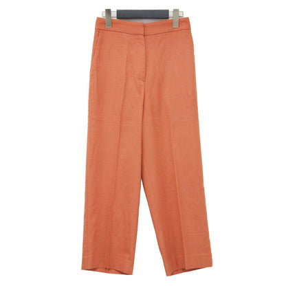 21秋冬 ストレッチ カルゼ セミワイド クロップドパンツ / スラックス センタープレス ウール