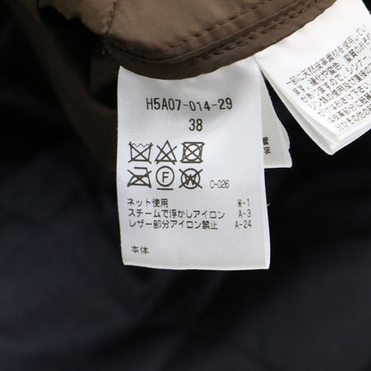 ポランプロテクト フーデッドキルティングコート / LINDETH ミドル丈 長袖 中綿 ボタンダウン フロントポケット ステッチ 耐久撥水
