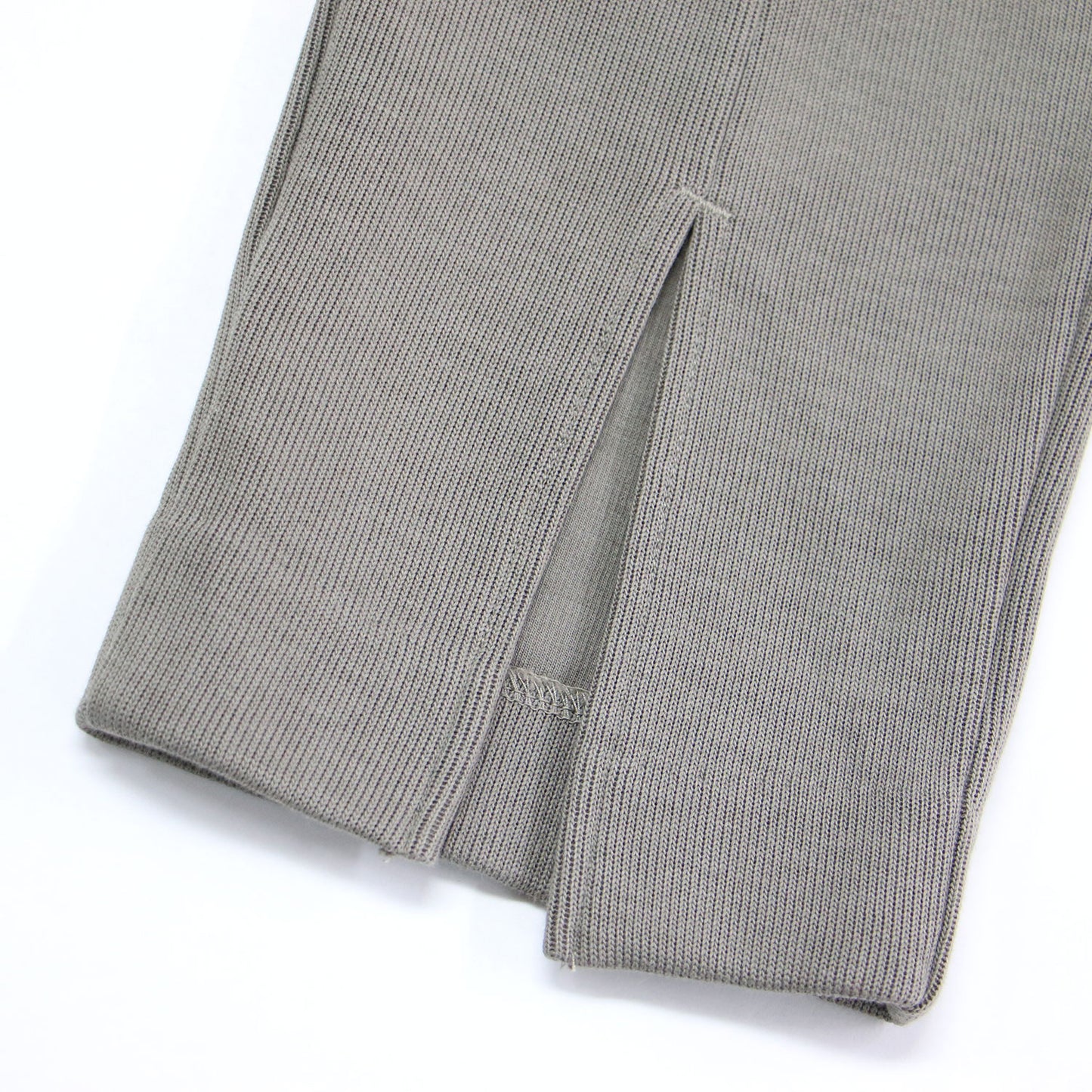25春夏 フロントスリット イージーパンツ / front slit pants スウェットパンツ ウエストゴム リブ編み コットン