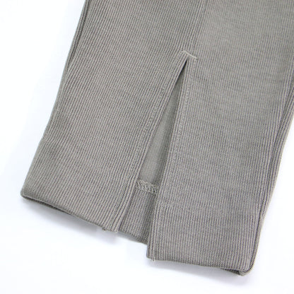 25春夏 フロントスリット イージーパンツ / front slit pants スウェットパンツ ウエストゴム リブ編み コットン