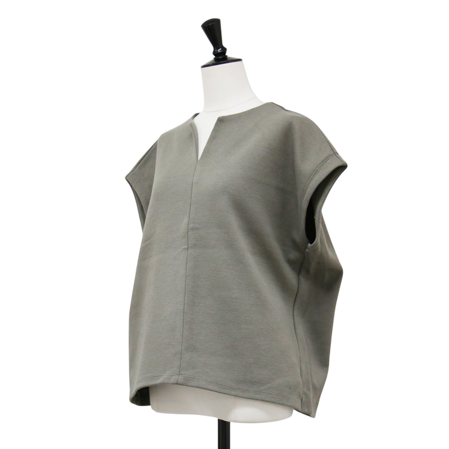 24秋冬 キーネック プルオーバー / keyneck pullover カットソー フレンチスリーブ 半袖 ダブルフェイス コットン