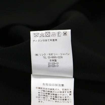ジョーゼット ブラウス / シャツ 長袖 クルーネック マット バックファスナー