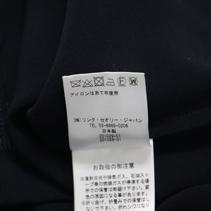 ジョーゼット ブラウス / シャツ 長袖 クルーネック マット バックファスナー