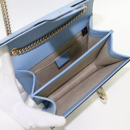 インターロッキングG ショルダーバッグ / 肩掛け クロスボディ フラップ チェーン ロゴ レザー