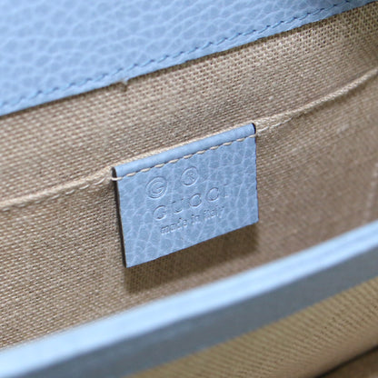 インターロッキングG ショルダーバッグ / 肩掛け クロスボディ フラップ チェーン ロゴ レザー