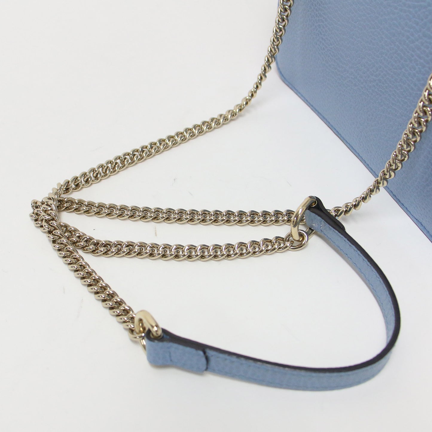 インターロッキングG ショルダーバッグ / 肩掛け クロスボディ フラップ チェーン ロゴ レザー