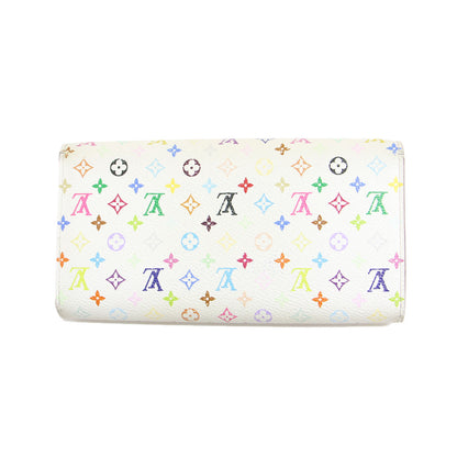モノグラムマルチカラー ポルトフォイユ サラ ロングウォレット / 長財布 フラップ メタルボタン レザー