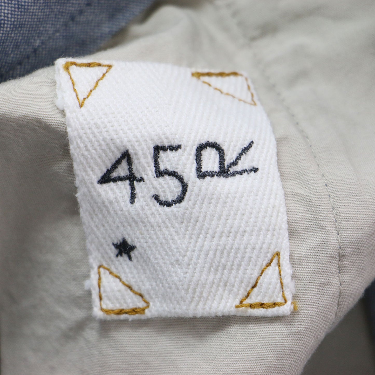 綿麻オックスストレッチのイージースリムパンツ / テーパードパンツ フルレングス ウエストゴム 刺繍 マーク コットン リネン ウォッシャブル