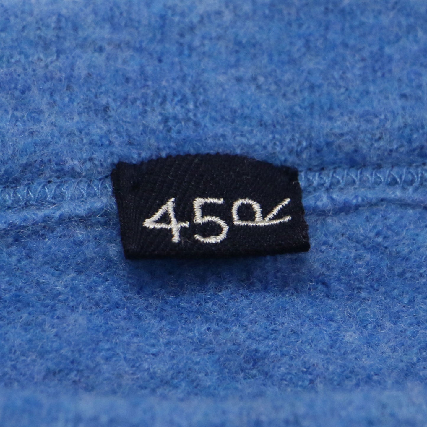 USフロート縮絨のMシャツ / ニット 長袖 モックネック ワイド ロゴ 刺繍 ウール