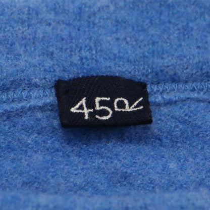 USフロート縮絨のMシャツ / ニット 長袖 モックネック ワイド ロゴ 刺繍 ウール