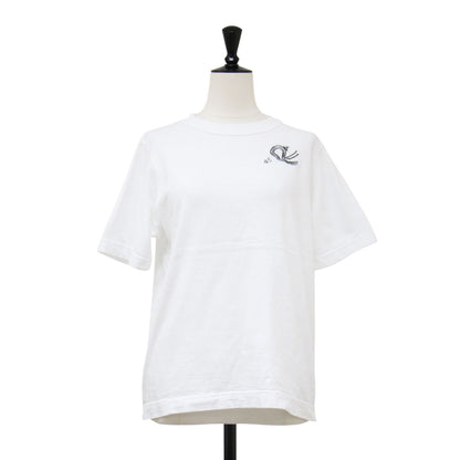 Rウェーブアイアン刺繍の908Tシャツ / カットソー 半袖 クルーネック ロゴ コットン