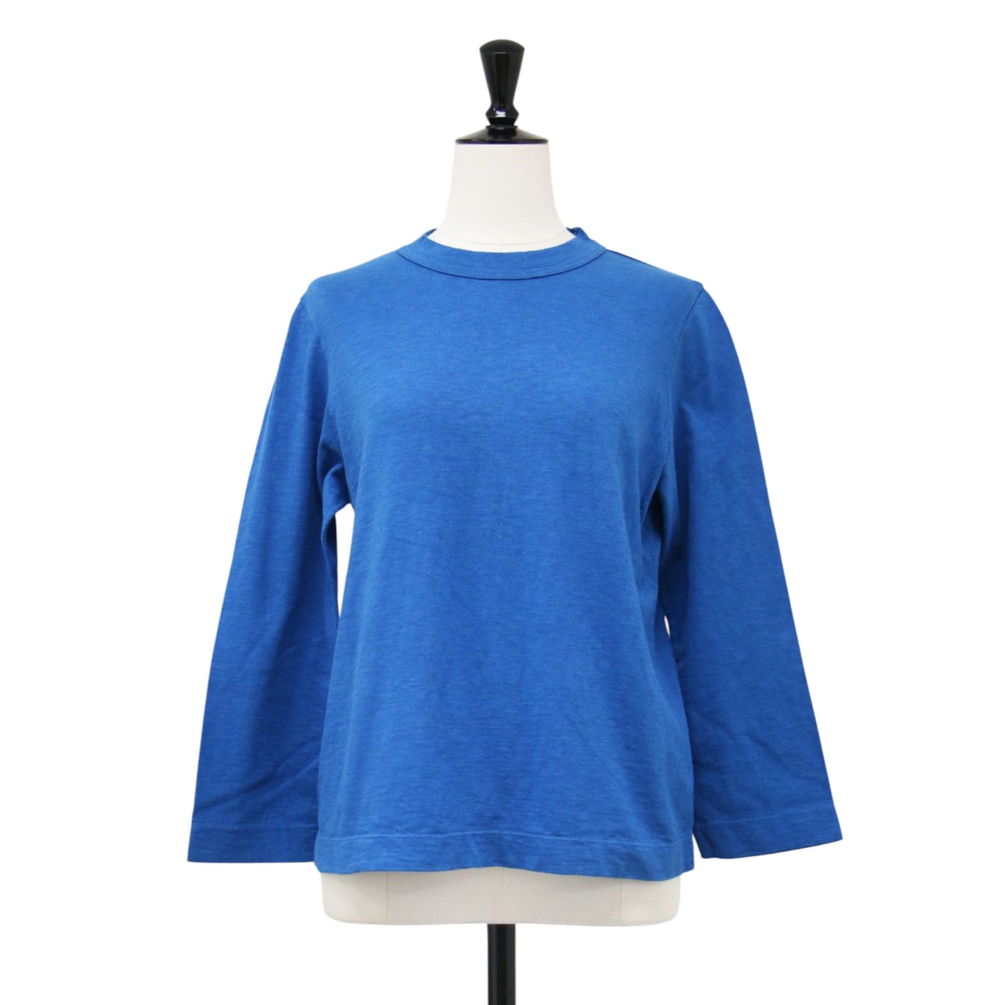 度詰天竺の908ヨックネックTシャツ / カットソー 長袖 ワイドシルエット ロゴ 刺繍 無地 コットン