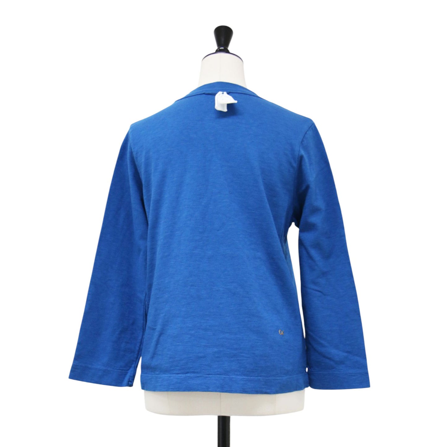 度詰天竺の908ヨックネックTシャツ / カットソー 長袖 ワイドシルエット ロゴ 刺繍 無地 コットン