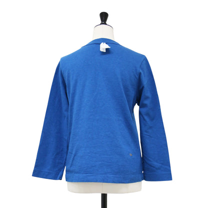 度詰天竺の908ヨックネックTシャツ / カットソー 長袖 ワイドシルエット ロゴ 刺繍 無地 コットン