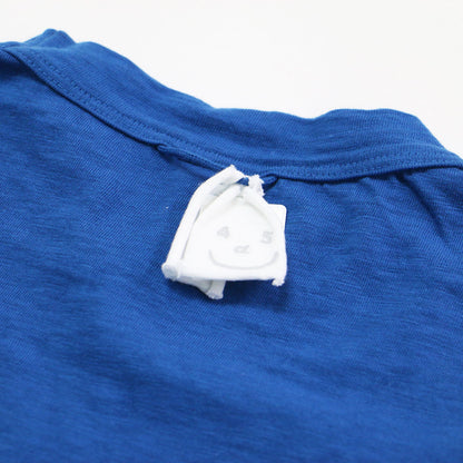 度詰天竺の908ヨックネックTシャツ / カットソー 長袖 ワイドシルエット ロゴ 刺繍 無地 コットン
