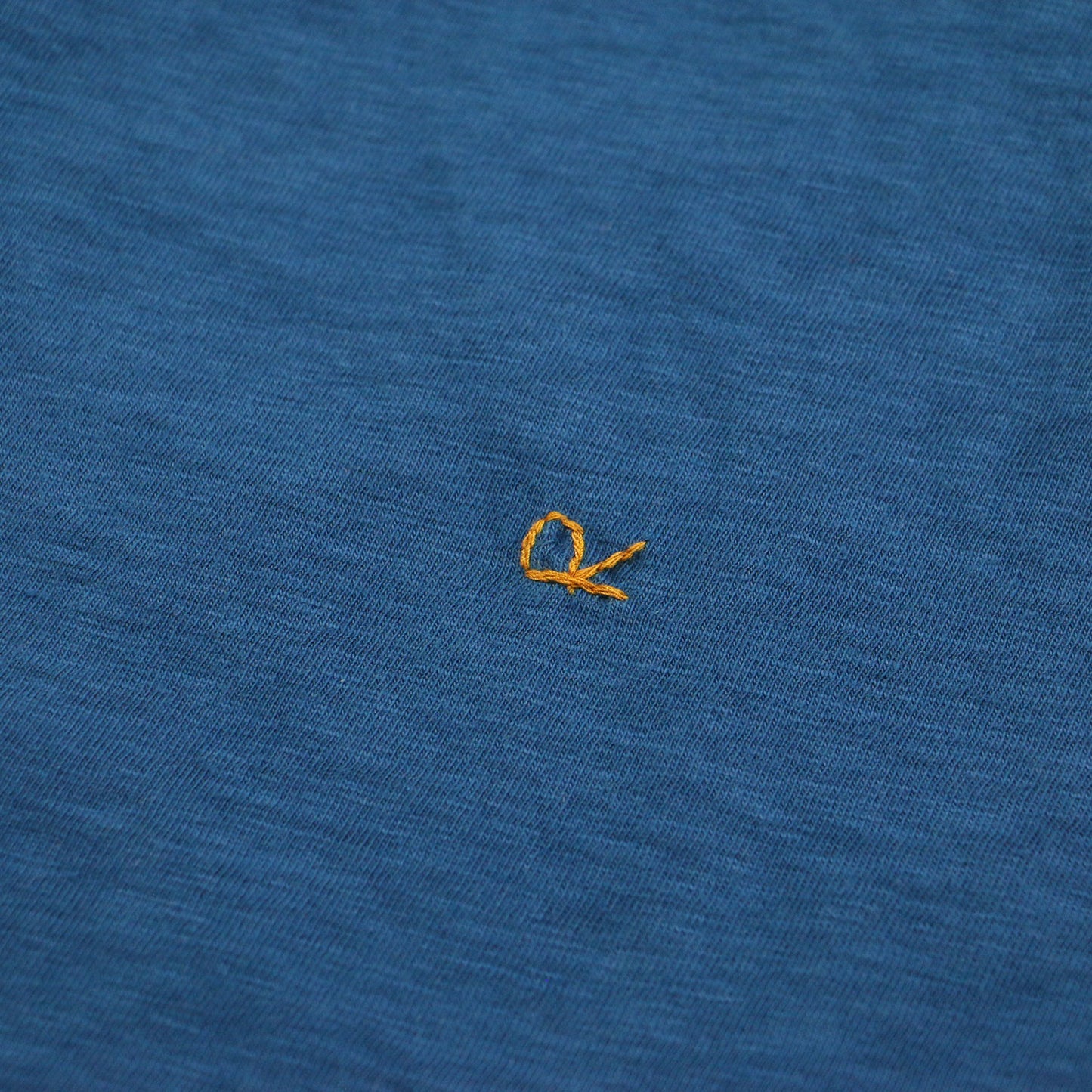 度詰天竺の908ヨックネックTシャツ / カットソー 長袖 ワイドシルエット ロゴ 刺繍 無地 コットン